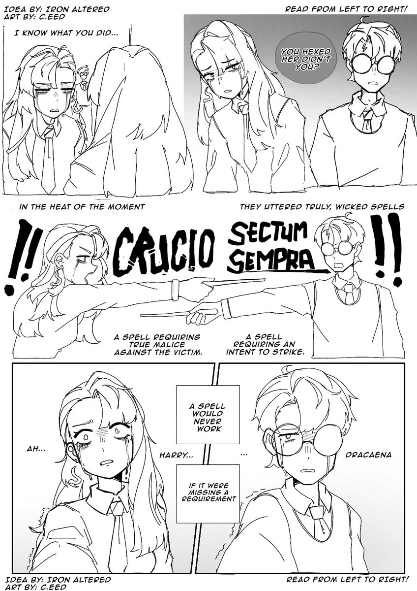 custardseeks's tweet photo. Fem draco is confronted by potter.

Idea by: @IronAltered 
Art by: @custardseeks https://t.co/14bYIUPmma
