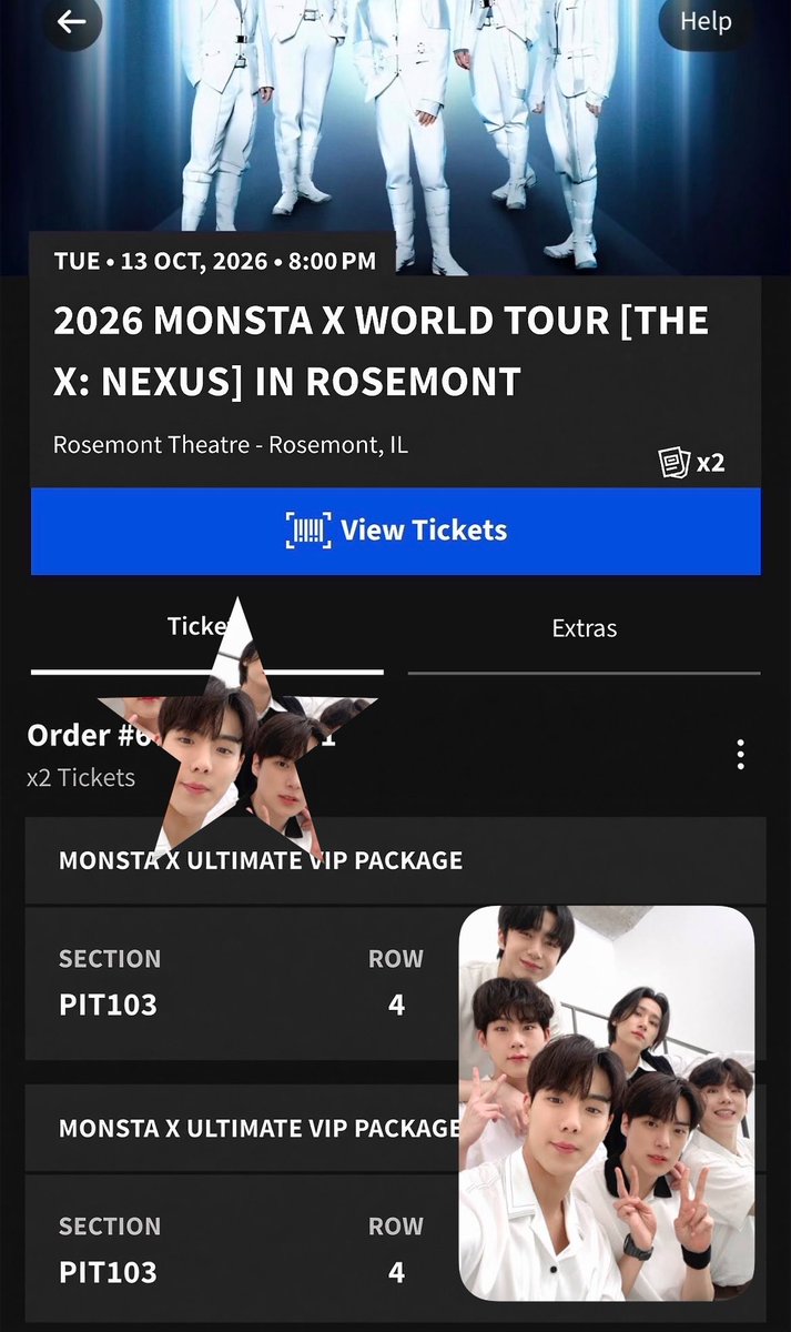 iamAmonstaX_'s tweet photo. WTS 2x MONSTA X World Tour [THE X : NEXUS] in Rosemont at Rosemont Theatre in Illinois Chicago
 
Ultimate vip Tickets
Selling for face value 

DM please🙏 if interested! 

#Monstax #Monsta_x #monstax_thex_nexus https://t.co/lASqTNahsz