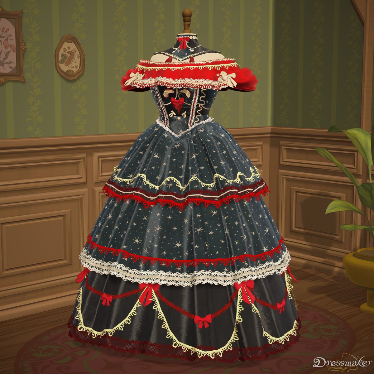 itherskye's tweet photo. moth dress for vivian! vaguely inspired by the cecropia moth 🦋💖🌌 #dressmaker https://t.co/ixJRm6Gptg