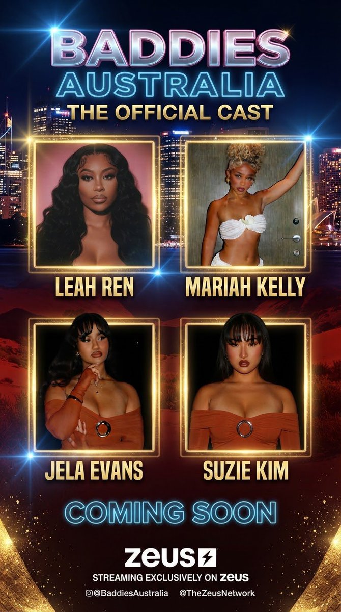 jwilliams0gn's tweet photo. yall asked for it!
your official baddies australia cast
@janellenicole24 
@halleleanne04 
@mellieatl 
@itsjanetdansy 

guest appearance
badd tracyyy

audition picks
leah ren
mariah kelly
jela evans 
suzie kim 

most requested baddie
yanni moneť https://t.co/oOL35sfeH6