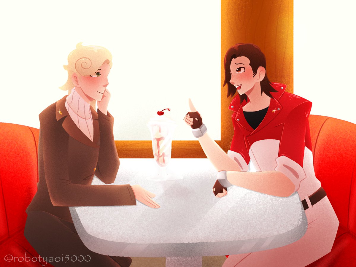 robotyaoi5000's tweet photo. hi yumetwt here's some slop... let's go to a diner with f/o https://t.co/TtMljnwiDp