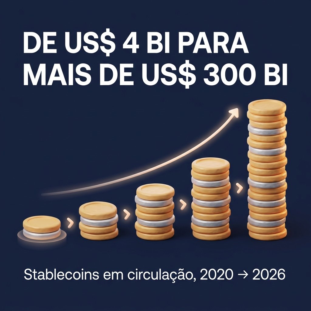 PixGoOficial's tweet photo. Em janeiro de 2020, havia cerca de US$ 4 bilhões em stablecoins no mundo. Em 2026, são mais de US$ 300 bilhões, com recorde de US$ 322 bilhões em maio.
Mais de 70 vezes em seis anos. 📈
https://t.co/IwcDSI2BG0 @DefiLlama @chainalysis
#Cripto #Stablecoin #Bitcoin #PixGo https://t.co/uVXfk7GuIs