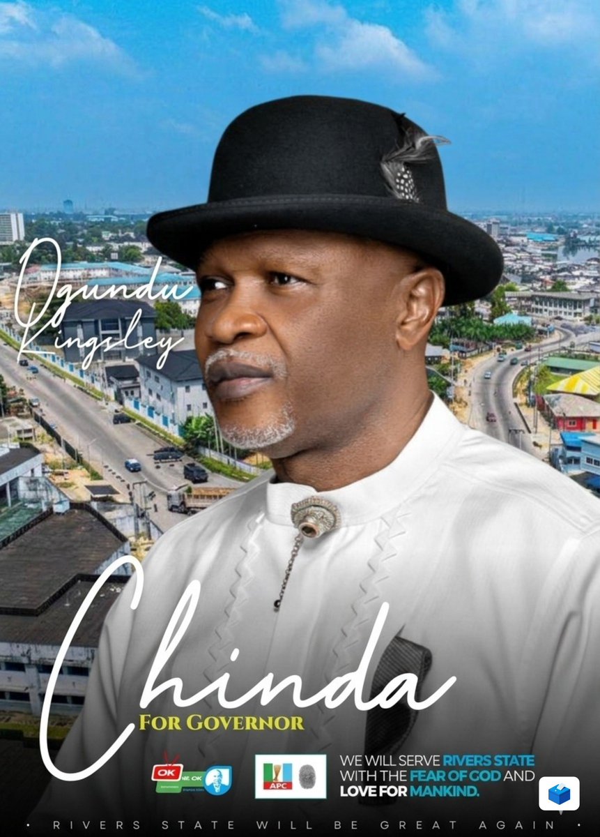 phencrown1's tweet photo. @OKChinda @OlayinkaLere @GovWike @VoiceOfMasses10 @gbengagiwa_gg @woye1 @WOkene @truthfuljamo @Kamalu_Samuel @possible1001 @OfficialAPCNg Rep. O. K. Chinda is the man to take Rivers State back to the glorious working Garden City we rightfully belong!

OK NA OUR OWN OO!
VOTE OKCHINDA
VOTE APC
👍🏾🗳️

God bless Rivers State!
🔵⚪

#OKISOK
#IWinYouWin
#OKwithMAJORITY https://t.co/OQPzv3OWIl