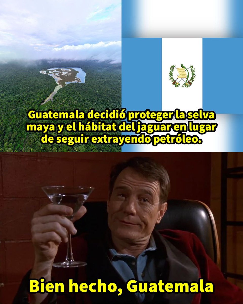 RincnCuriosoo's tweet photo. 🇬🇹 Guatemala pone fin a cuatro décadas de explotación petrolera en plena selva maya

Tras aproximadamente 40 años de actividad, finalizó el contrato petrolero que permitía explotar el campo Xan, ubicado en el Parque Nacional Laguna del Tigre, dentro de la Reserva de la Biosfera Maya, en Petén.

El contrato venció y no fue prorrogado, por lo que las operaciones terminaron y comenzó un proceso de cierre técnico y recuperación ambiental del área. La zona alberga extensos humedales y una gran diversidad de especies.