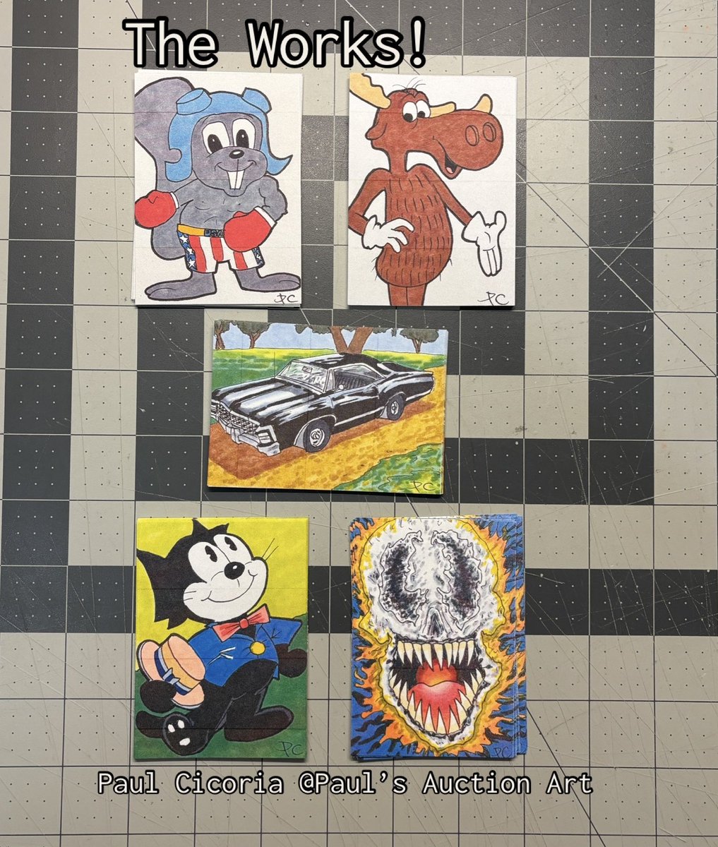 amyjcicoria's tweet photo. The Works! Fresh prints this week #paulsauctionart #paulcicoria #fanart https://t.co/mLdoqKovY8