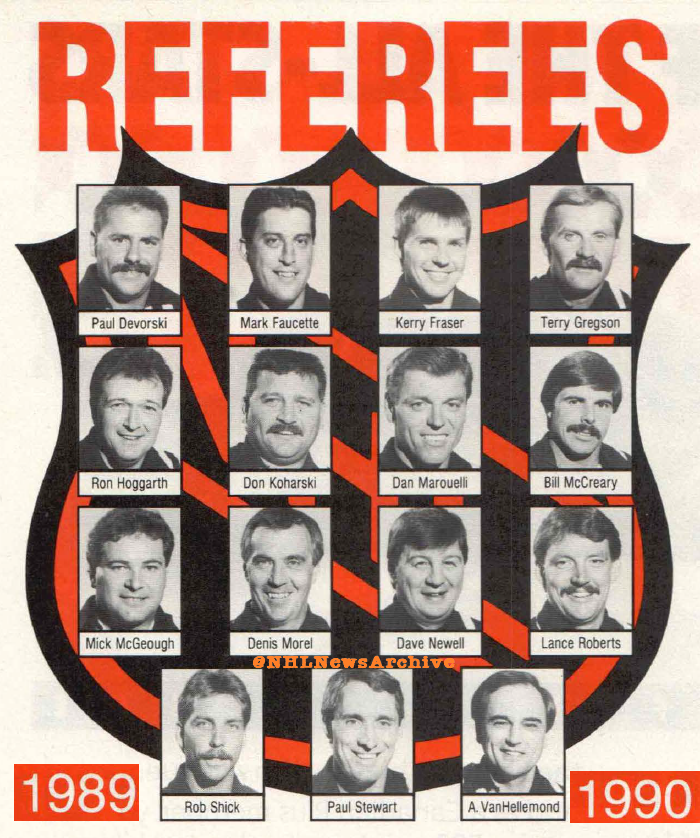 NHLNewsArchive's tweet photo. Your 1989-90 National Hockey League Referees! https://t.co/JVaNmaqrmH
