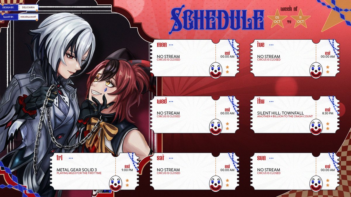 KazuoArcher's tweet photo. This week's schedule! I have a lot of stuff happening particularly in the evening this week, but I can stream a little!

Also I'm still gonna attempt to stream Townfall, but I might watch a playthrough before I finish mine since the crashes have been so unbearable https://t.co/z4d8AoCRLi