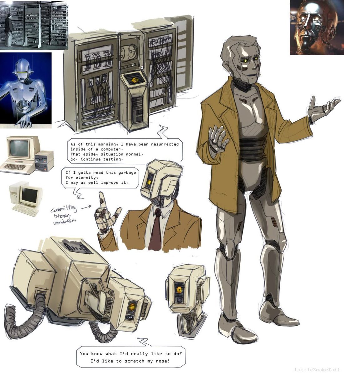 Sal_Predebut's tweet photo. portal 2 aperture desk job cave johnson glados au art https://t.co/tEEpdUwQ4f