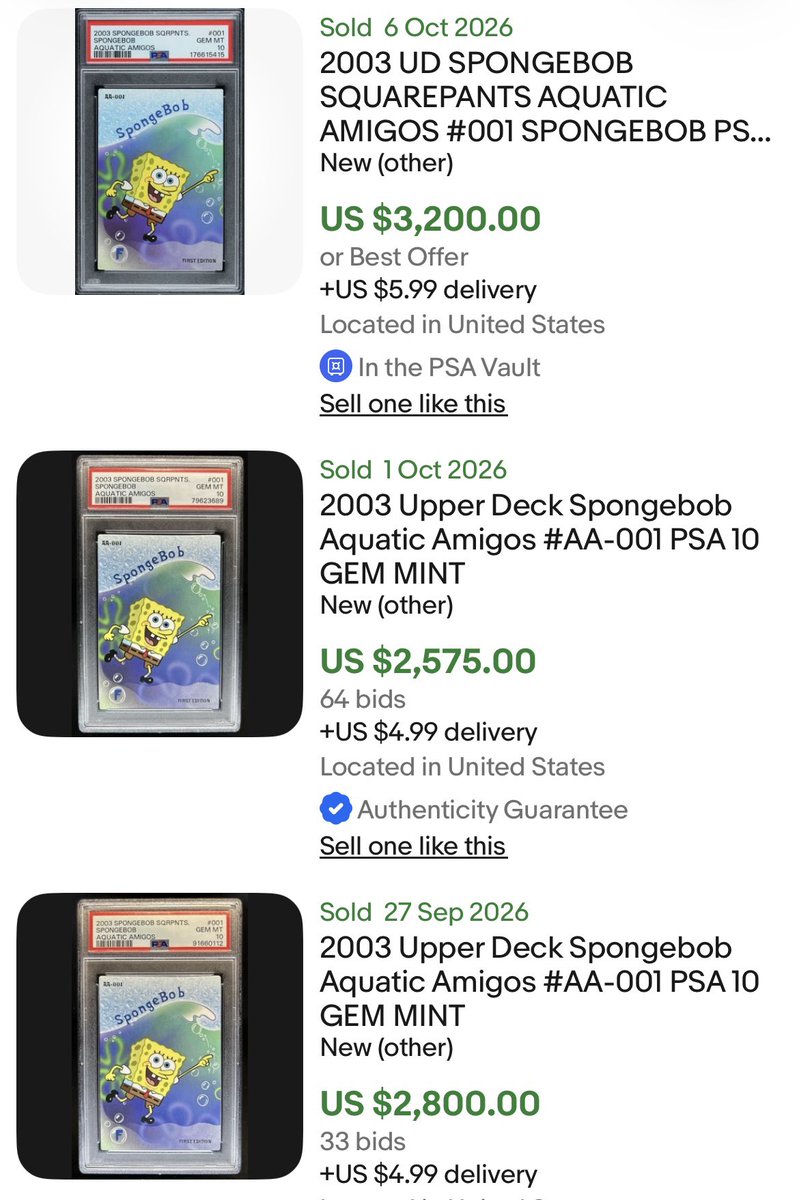 beforethepop's tweet photo. 2003 Upper Deck “rookie” SpongeBob has been on fire this year.

I’m still a 2001 KoolStuf guy at the right price. This one is just much harder to find. 

Waiting. https://t.co/UpzplFBF5N