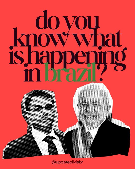 hudsonwproject's tweet photo. Do you know what is happening in Brazil?
Brazil is heading into a presidential runoff between Flávio Bolsonaro and Lula, and the stakes go far beyond politics.
Flávio represents the continuation of a movement that has praised figures from Brazil’s military dictatorship and is closely aligned with Donald Trump. Meanwhile, politicians opposing protections for women and defending Brazil’s violent colonial past are gaining unprecedented support.
Brazil’s democracy and the rights of women and marginalized communities are at stake.
