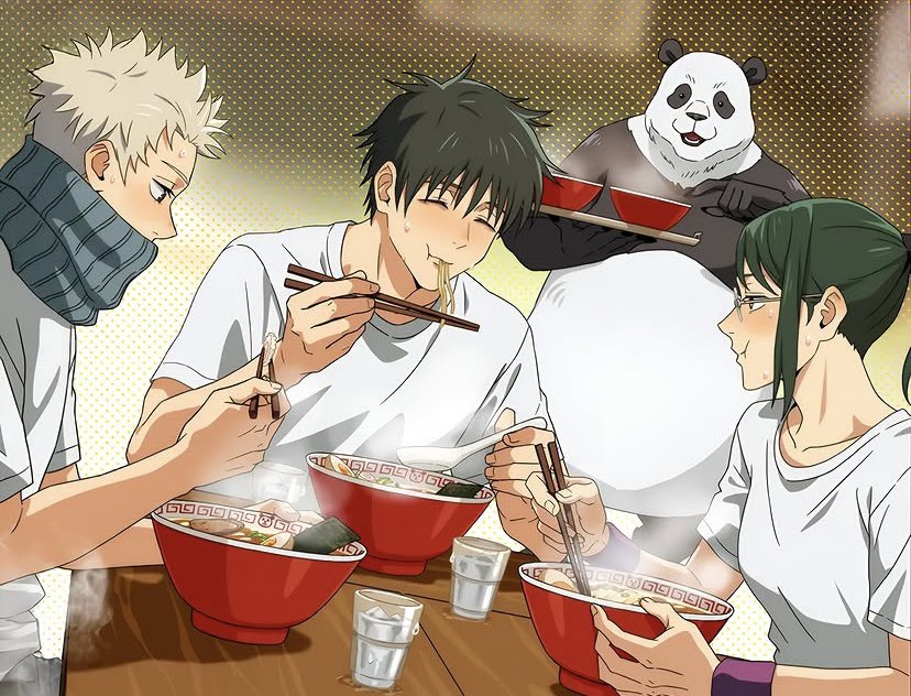 TR1ICKST4R's tweet photo. I love that phantom parade gives us these little slice of life moments that we didn’t get in the show. I just wish we got more of Gojo and the second years before Yuta went to Africa https://t.co/SLizsvGn5y