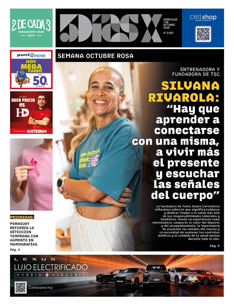 5DiasPy's tweet photo. Tapa del 5DíasX -Semana Octubre Rosa

Edición 07/10/2026 

#PasionPorLosNegocios https://t.co/A70C29X5mJ