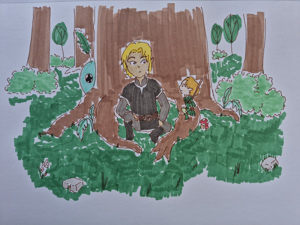 LizeAssep's tweet photo. Día 6: Link conoce a Korok
#linktober #linktoberquest #linktober2026 https://t.co/KWfr8230aa