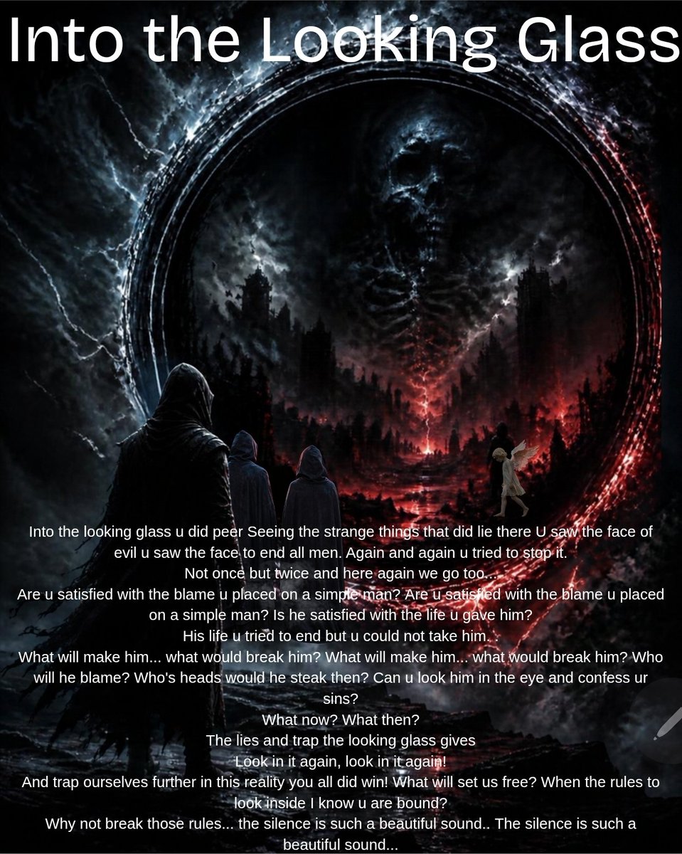 HolyShadowKing_'s tweet photo. Into The Looking Glass
By Eric JC Soul

#Foresight #Armageddart #Poetry #Poem #EricJCSoul https://t.co/uco6L4fK1r