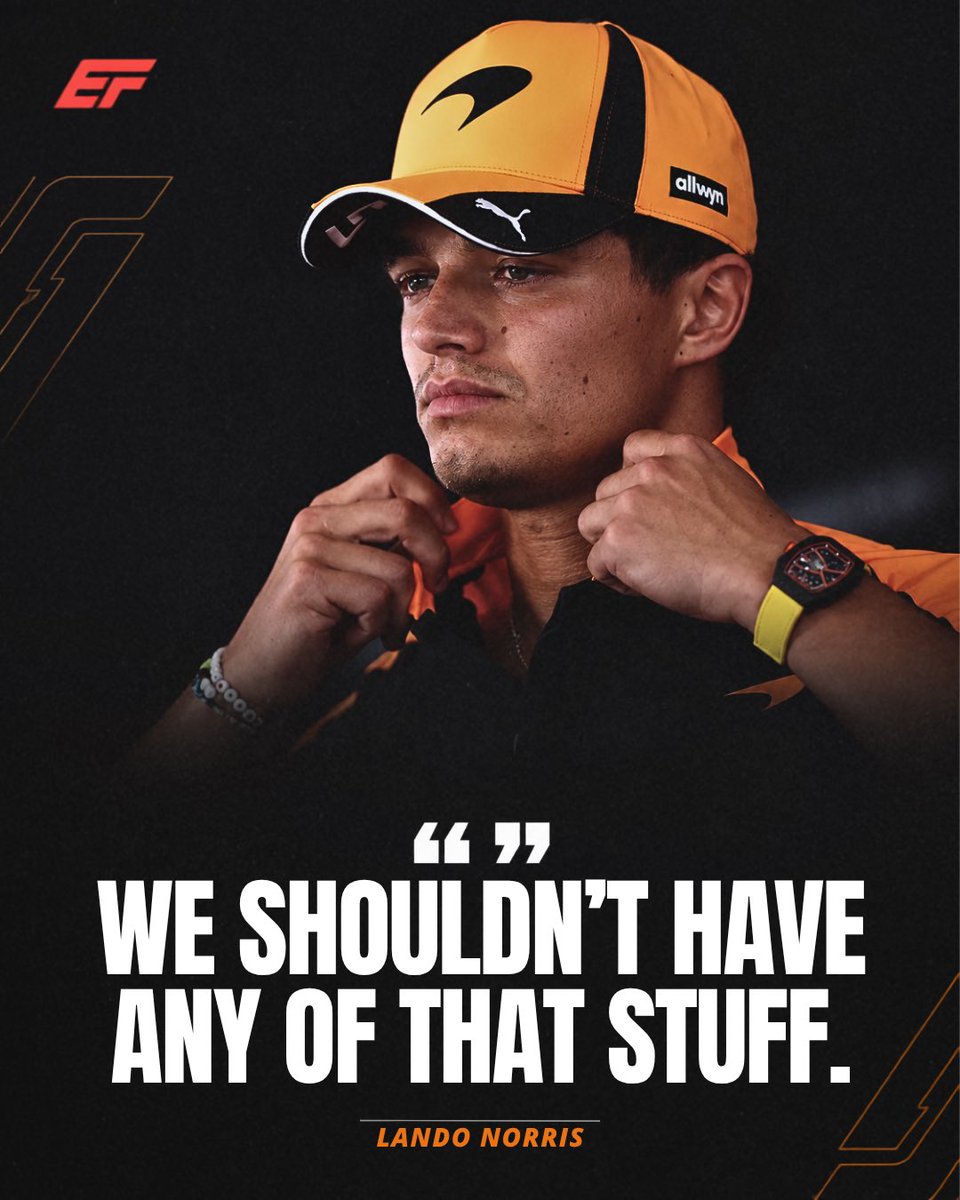 evrythngformu1a's tweet photo. 🚨 NORRIS: F1 SHOULDN’T HAVE “ANY OF THAT STUFF”

Lando Norris says the chaos in Malaysia proves F1 has gone too far with its complicated electronics.

“It just proves that we shouldn’t have any of that stuff. The electronic side.”

“This is all coding stuff and stuff to do with how the battery works.”

Norris described the experience during the software chaos as “horrible” and says the drivers have already made their feelings clear.

“We can’t say any more than what we’ve said.” 👀 

(via. @Planet_F1) #F1