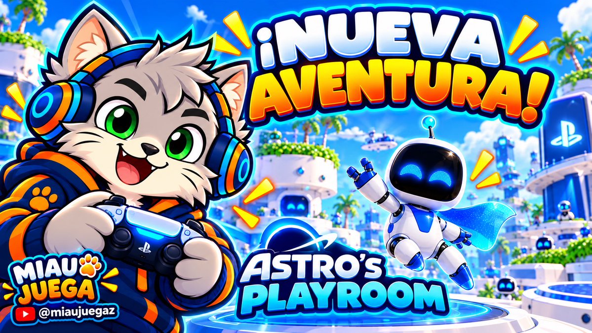 jolguin20's tweet photo. 🐱🎮 ¡Les presento mi nuevo proyecto: Miau Juega! 💙🧡
Nuestra primera aventura es en Astro’s Playroom 🤖✨ Si te gustan los juegos y los gatitos, acompáñanos y suscríbete para las próximas aventuras.
▶️ https://t.co/qHdbTGv5W0
#MiauJuega #AstrosPlayroom https://t.co/dZixLb3zPd