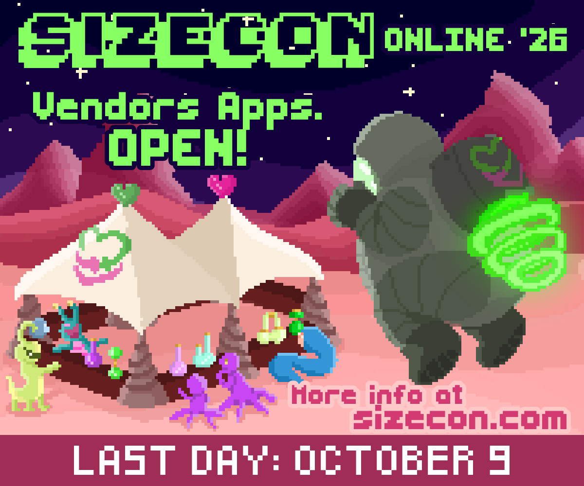 SizeCon's tweet photo. Your friendly neighborhood SizeCon Online reminder:

🚨 VENDOR REGISTRATION ENDS FRIDAY, OCT. 9! 🚨

And because we love you: “end of day” means as long as it’s still Oct. 9 where you are. 

Grab your vendor ticket: https://t.co/9jARTBijZx https://t.co/7O8xhQcrqS