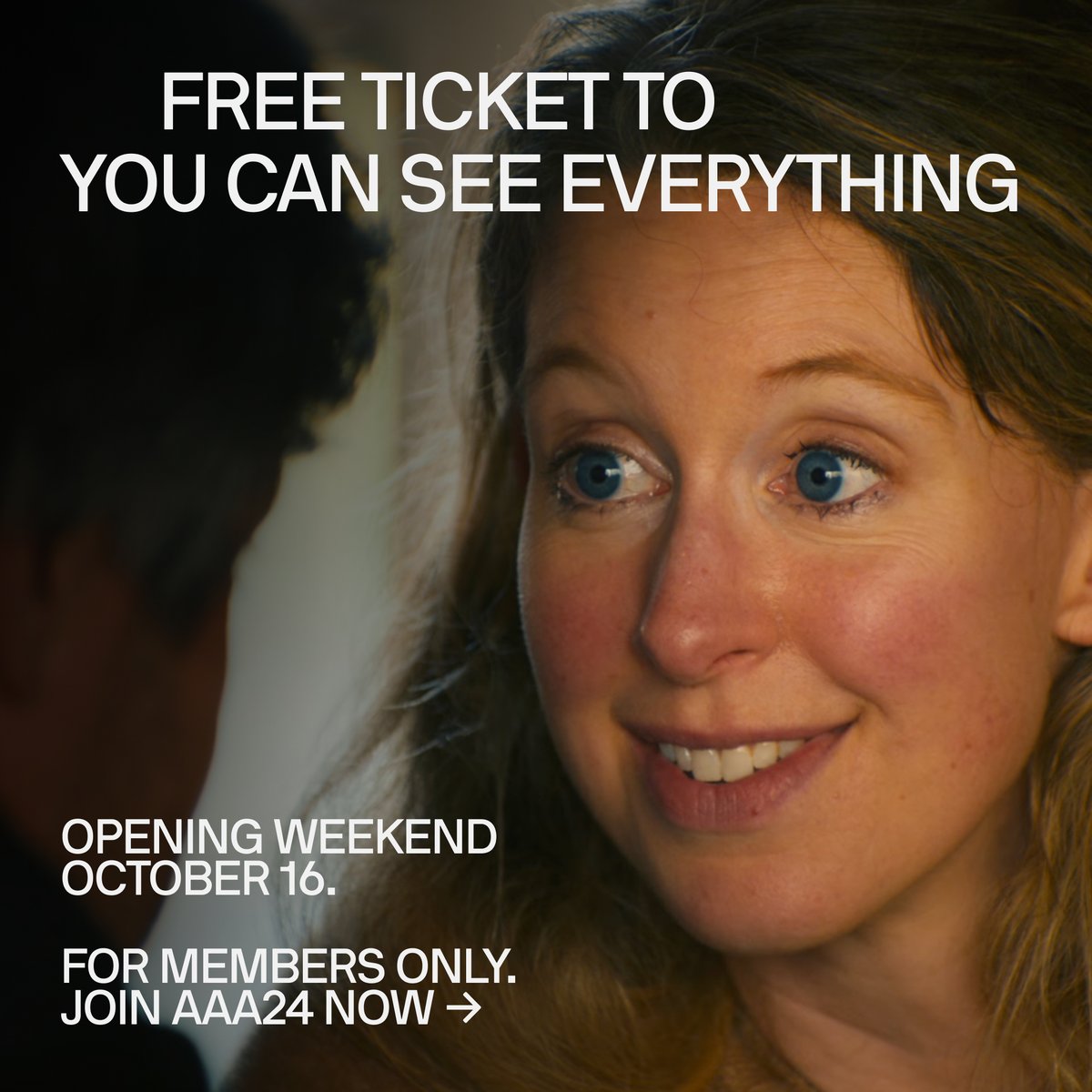 A24's tweet photo. See it first. Don't forget to redeem your FREE member ticket to You Can See Everything.