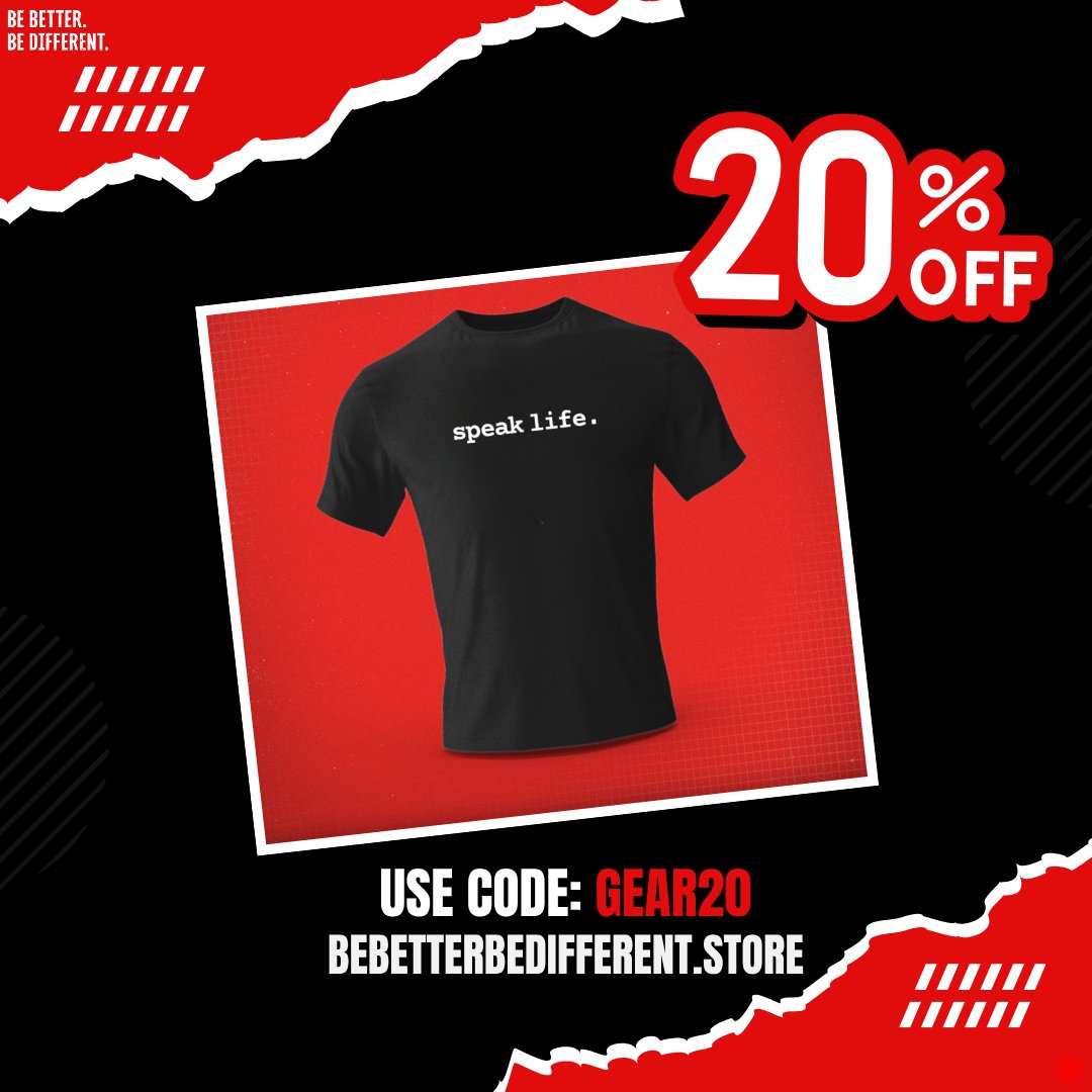 PhilBeckner's tweet photo. Your words make an impact.

Spread positivity and Speak Life.

🔥 Get 20% OFF with code GEAR20

🔗Get your Gear HERE: https://t.co/a0fCpuXKKG
