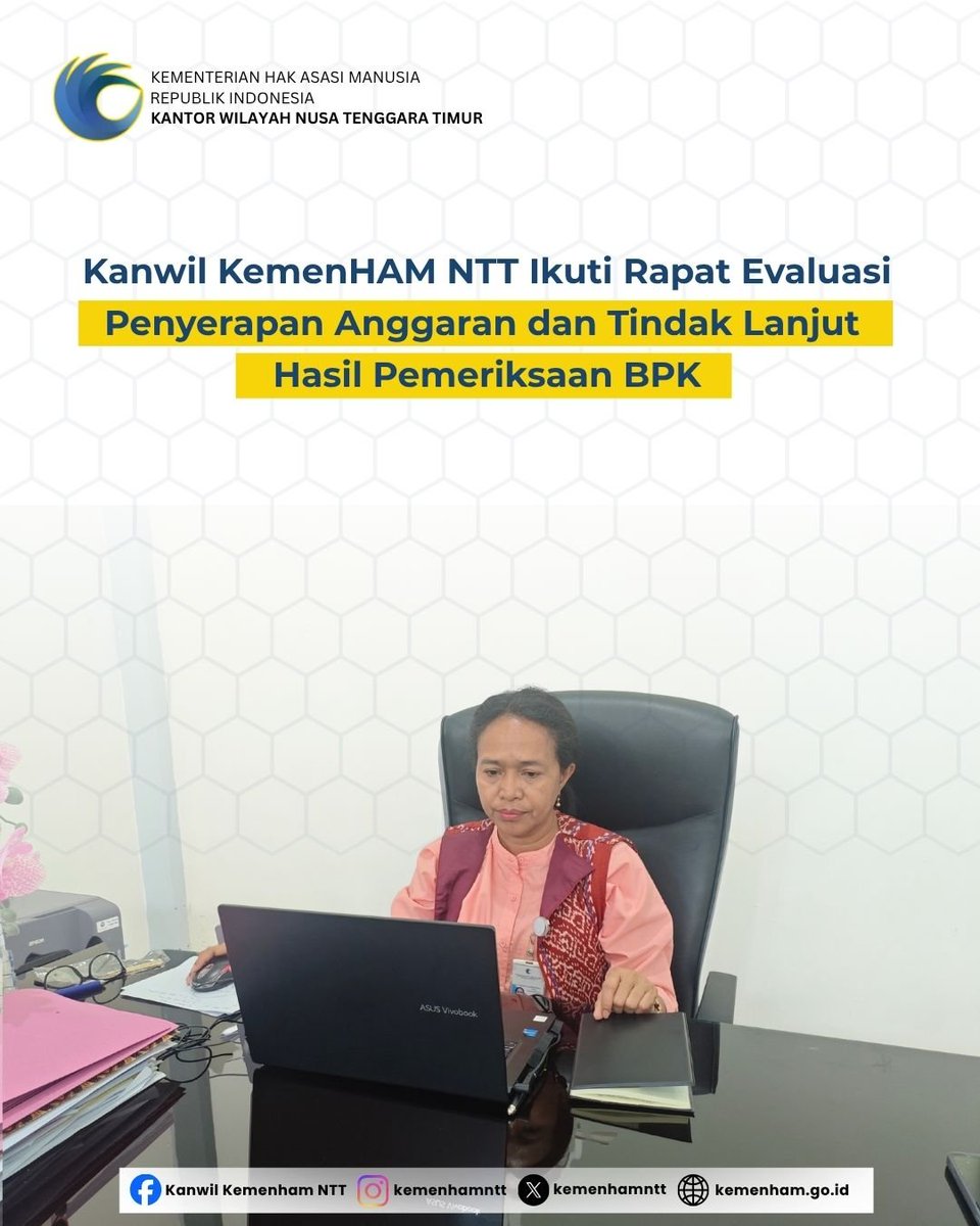 kemenhamntt's tweet photo. Kanwil KemenHAM NTT Ikuti Rapat Evaluasi Penyerapan Anggaran dan Tindak Lanjut Hasil Pemeriksaan BPK.
Selengkapnya:
https://t.co/uQ2WYkKrhX https://t.co/inkNKopNwz