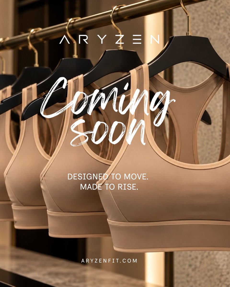 aryzenfit's tweet photo. 𝗦𝗼𝗺𝗲𝘁𝗵𝗶𝗻𝗴 𝗶𝘀 𝗿𝗶𝘀𝗶𝗻𝗴.

Designed to move. Made to rise.
Elevated activewear created for the woman becoming more.

𝗖𝗼𝗺𝗶𝗻𝗴 𝘀𝗼𝗼𝗻.

https://t.co/g1FdAtYuWW

#ARYZEN #RiseAboveBecomeMore #PremiumActivewear #ComingSoon #Activewear https://t.co/ZcHYV7EPvV
