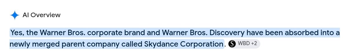 MixelsVideo's tweet photo. Yep. Here's the proof that the Warner Bros brand Has been absorbed into Skydance Corporation It's sad to see.
#RIPWarnerBros #RIPWB #RIPWARNERBROS #GoodbyeWarnerBros #GoodbyeWB https://t.co/oVyAIdotsO
