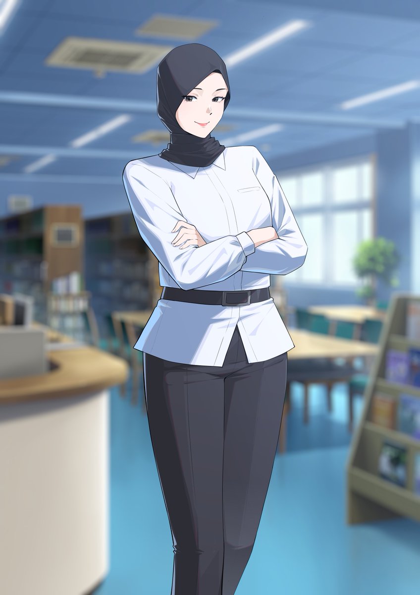 FionaLivonia179's tweet photo. Dira Maheswari in hijab mode 

Art by @WANZilustration https://t.co/2iRNv9NyF4