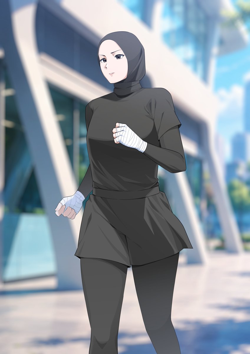 FionaLivonia179's tweet photo. Dira Maheswari in hijab mode 

Art by @WANZilustration https://t.co/2iRNv9NyF4