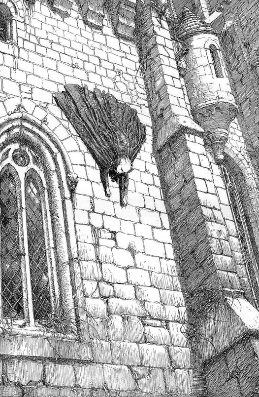 fabiaschi's tweet photo. Dracula's Castle  Illustration for the fantasy book called: "Castles", 1984 by Alan Lee https://t.co/puBk2s9CYe