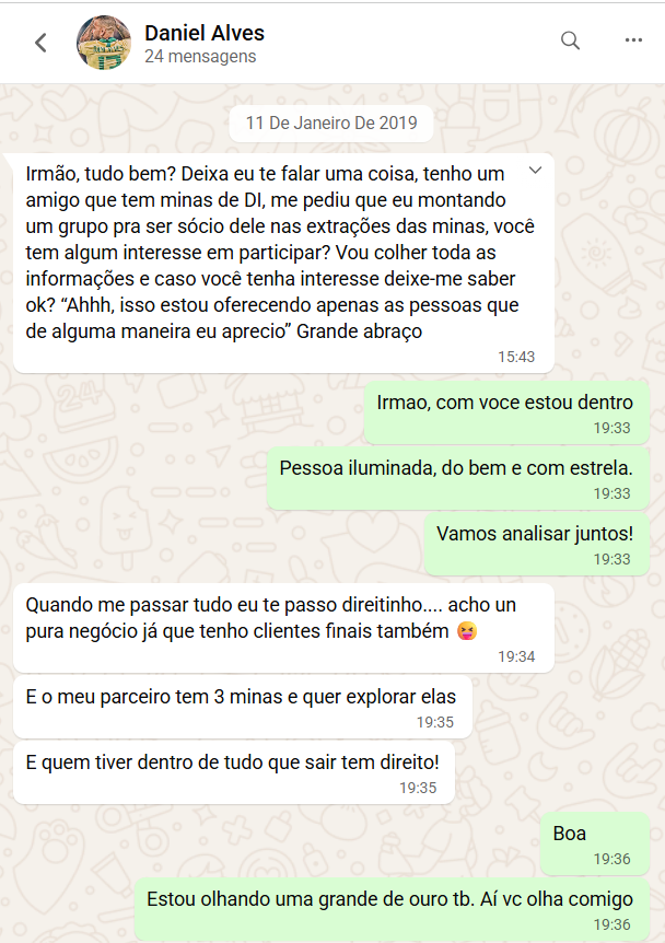 1uc4s_m1theus's tweet photo. Dani Alves no WhatsApp do Vorcaro.

2019: ofereceu 3 minas de um amigo. “Você tem algum interesse em participar?” Vorcaro não pensou: “Irmão, com você estou dentro.” Cinco dias depois, Alves mandou o documento. “Temos o comprador final na mão. É só extrair e entregar.”

2024, três meses fora da prisão na Espanha: “Não perder relação contigo. Você é uma das poucas pessoas que admiro muito.”

Já está no MasterWhats. Acesse: https://t.co/BQoNFJ6Gan