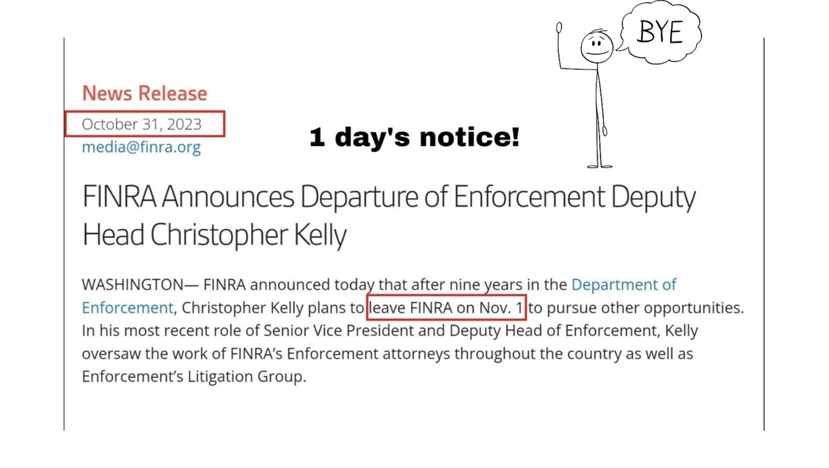 RareDealsHere's tweet photo. If you recall, when the @SECGov dropped the ball in the Madoff scandal, the only people forced out were from Enforcement. 

Ironically some of the names from that screw-up are also linked to the MMTLP Fiasco.

Hopper left FINRA before FINRA published the first MMTLP FAQ.

Kelly and Colone left before FINRA published the Supplemental MMTLP FAQ.

Nobody from Enforcement appeared to have been included in 12/12/22 meeting between FINRA and the SEC directly before the deletion of MMTLP trading symbol which officially locked in the settlement issue we've been stuck in more than 3 and half years!

The appearance is that Hopper didn't like what happened in regards to MMTLP, but she accepted the glowing review and the remote position at Edward Jones instead of speaking up. 

That's just the way it looks! @FBIWFO @TheJusticeDept