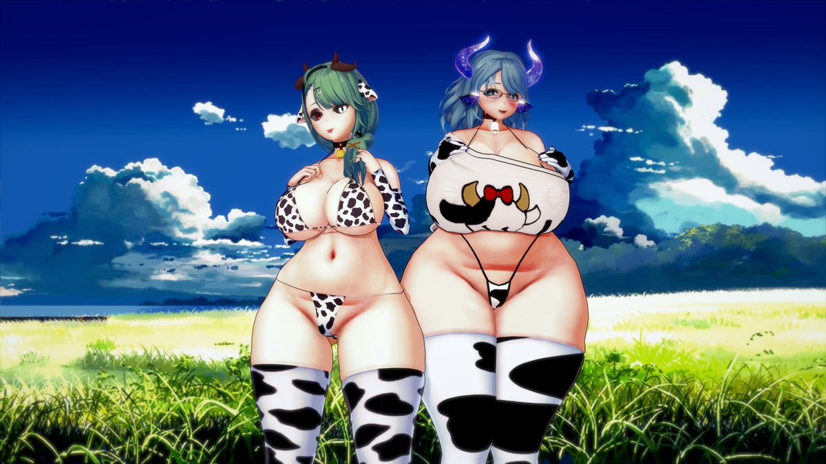 CH_Rafaelima's tweet photo. Smol cow and beeg cow 💚🐮💙
#miilkyart #crefart https://t.co/6fNyFWEHN3