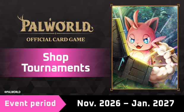 PalworldOCG_EN's tweet photo. Ready your decks! ⚔️🔥

Participate in the new Legends Awaken Release Tournament and Shop Tournaments in November to battle it out for exciting prizes✨🎁

🔗 Register at your local store and find out more here:
https://t.co/OJ95P0BxdO
https://t.co/iJUIIR4gJQ

#Palworldcardgame #TCG