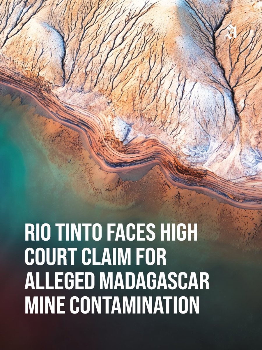 AuMiningReview's tweet photo. Rio Tinto faces High Court claim for alleged Madagascar mine contamination

Read more - https://t.co/JhOm86bqyX https://t.co/O1YugyWSRj