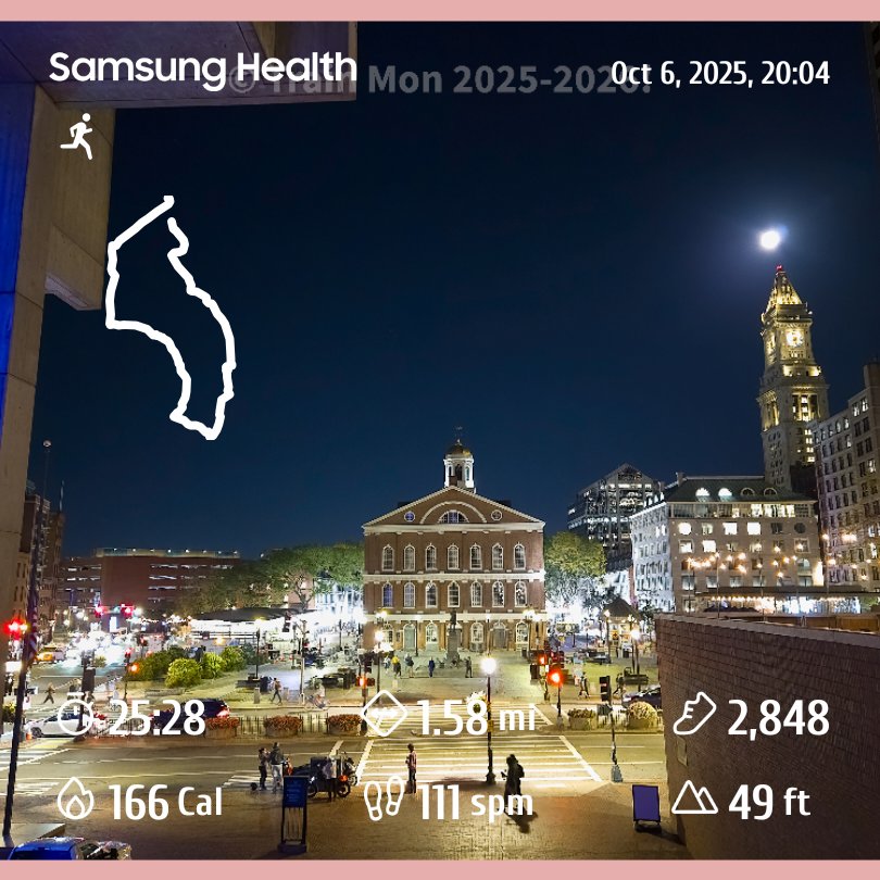 thetrainmon's tweet photo. #GoodEvening #Boston #WestEnd #NorthEnd #Haymarket #DowntownBoston! 1.58 Miles #running! #fitfather/#healthydaddy/#dadbod/#fitboss #thisis44 #fitover40 #urbanlife #urbanfitness. Personal #runoutside #runstreak Day 4155! #stillstreaking #runwithnature #irunoutside #runeveryday. https://t.co/geBf0KxDri