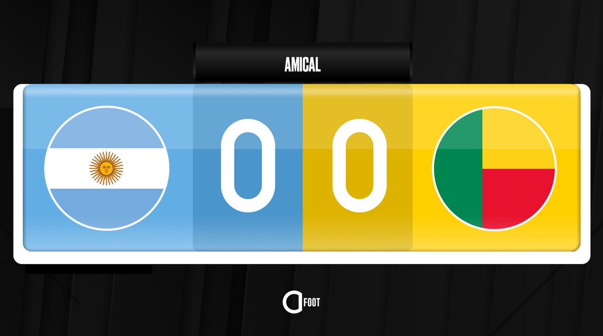 ActuFoot_'s tweet photo. ⏱️ MI-TEMPS !

Pour ceux qui doutaient, LE BÉNIN 🇧🇯 EST VENU POUR SORTIR UN VRAI MATCH DE FOOT. 🙌

Messi pas Messi. 🇦🇷

ARGENTINE 🇦🇷  0-0  🇧🇯 BÉNIN https://t.co/jUCiOrYENO