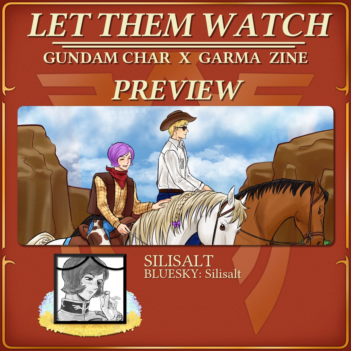 charmazine's tweet photo. ⚔️CONTRIBUTOR PREVIEW⚔️  

Yeehaw! Today's preview is some lovely Texas colony-inspired art by Silisalt!

Preorders close in 4 days! Get your copy now!

SHOP: https://t.co/QysQtWEj8R

#gundam #charma #char #garma #CharAznable #GarmaZabi #UCGundam #MSGundam #gundam0079 #zinepromo https://t.co/byNRuy8Zvs