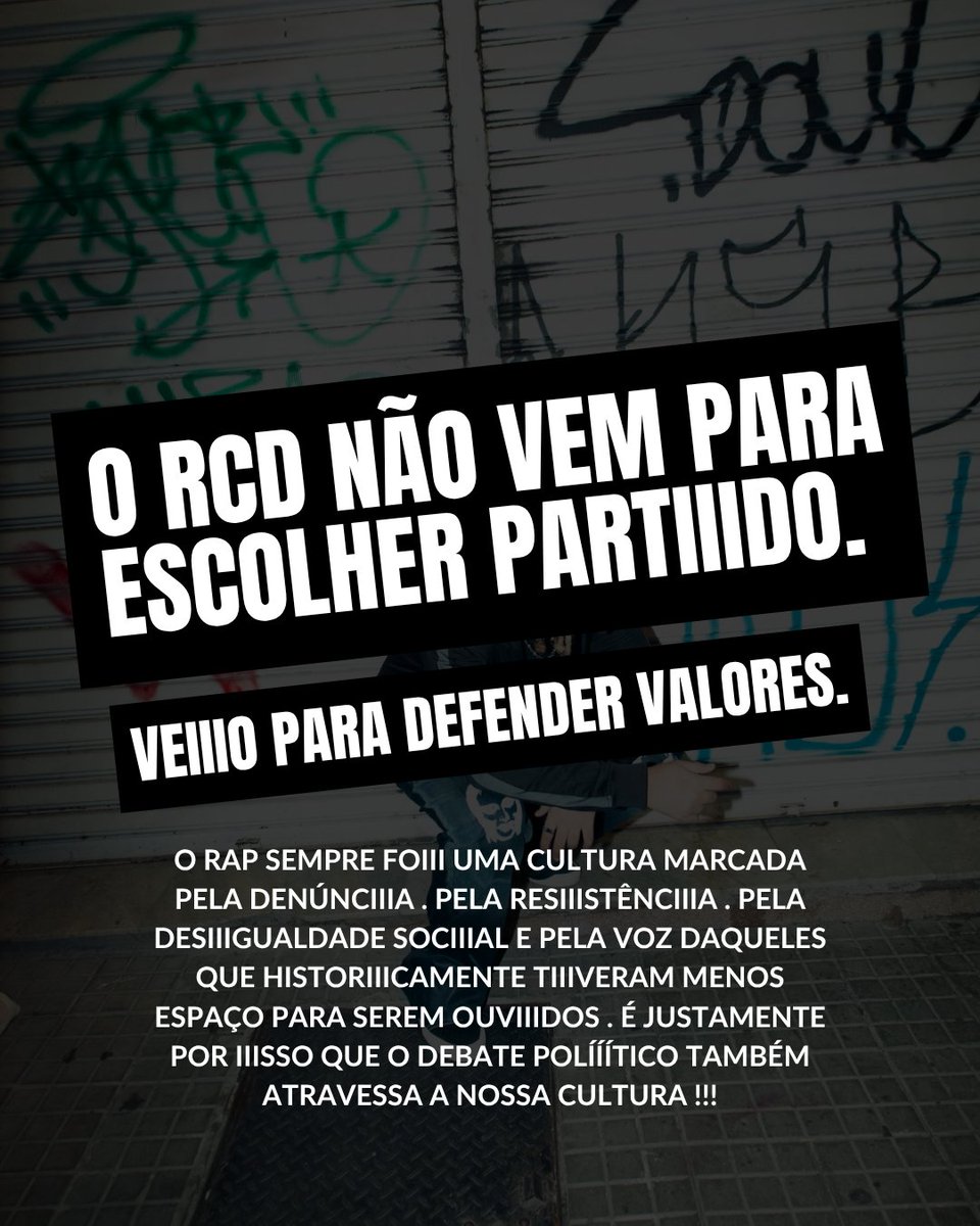 centraldessiiik's tweet photo. RAP CONTRA A DIREITA 🚫 — um movimento que reúne fã-clubes, rappers e creators.

— CRIAMOS O #RCD COM O OBJETIVO DE AMPLIAR O DEBATE POLÍTICO DENTRO DA CULTURA E INCENTIVAR O PÚBLICO DO RAP A EXERCER SEU VOTO DE FORMA CONSCIENTE E INFORMADA. https://t.co/LKbWDBzZRZ