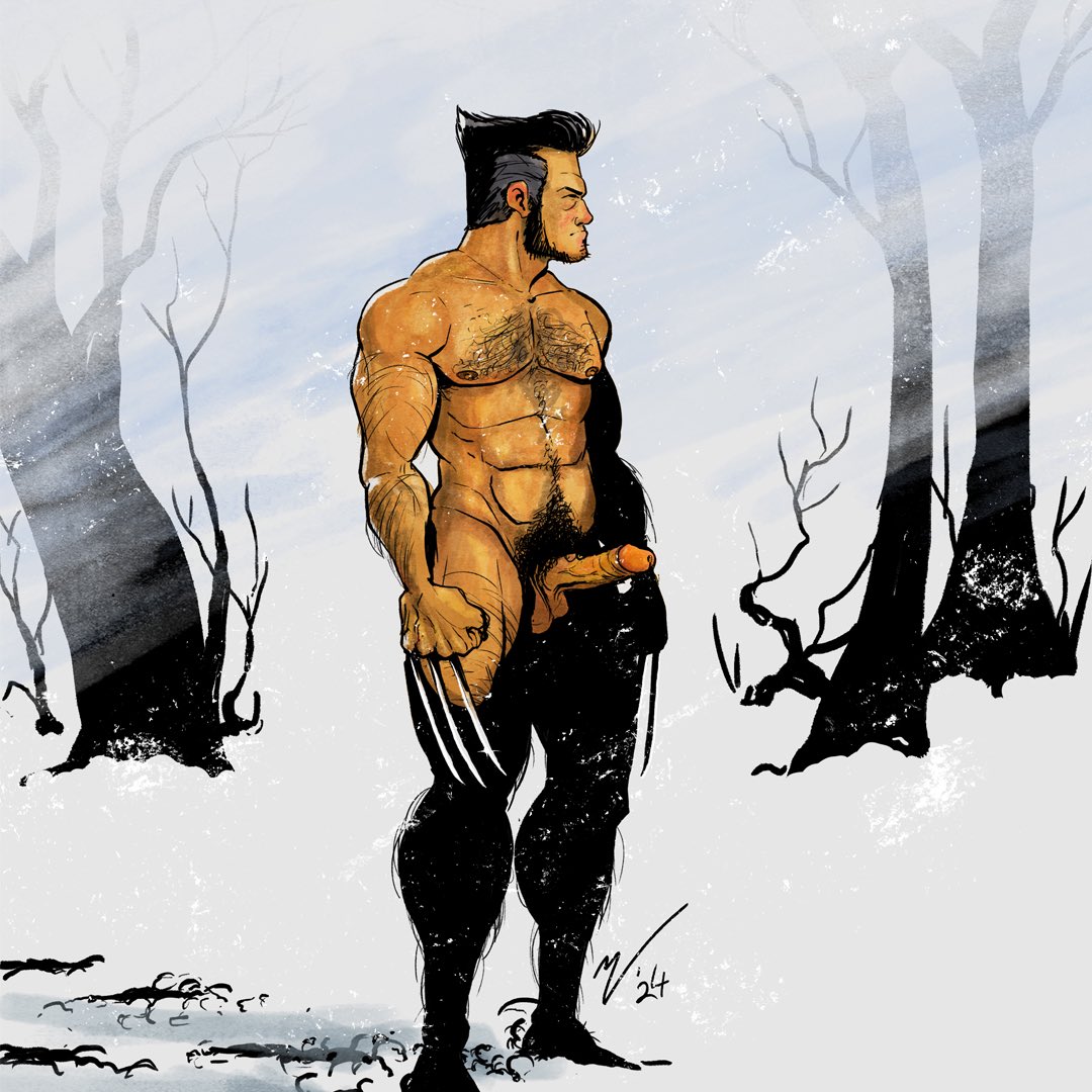 glassassassinc1's tweet photo. Wolverine. Sketch , I don’t remember the context😝🖤💪📖🖊️❤️

#gayart #gaycomics #yaoi #queerart #maledrawing https://t.co/s00QjtAsML