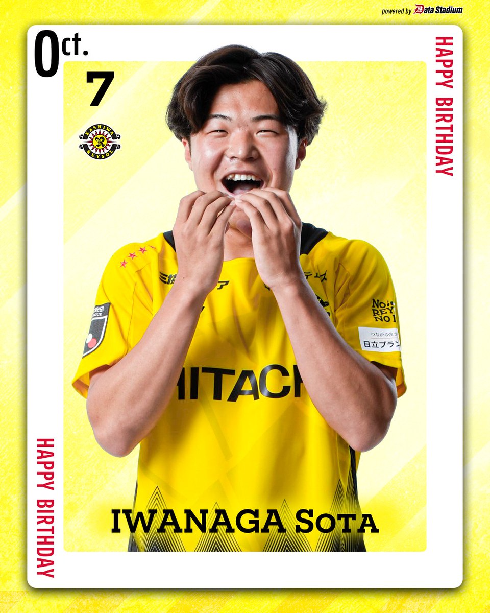 REYSOL_Official's tweet photo. ＼🎂HAPPY BIRTHDAY🎂／
今日10/7は #岩永創太 選手、21歳の誕生日です！
1月のキャンプでは若干20歳ながらも結果を示し、今シーズン新加入を果たした期待のルーキー。つい応援したくなるこの笑顔と、朗らかな人柄にも注目です！
おめでとう、ソウタ🎉🎉🎉

#柏レイソル #NoREYSOLNoLIFE https://t.co/qNWYKfo3ie