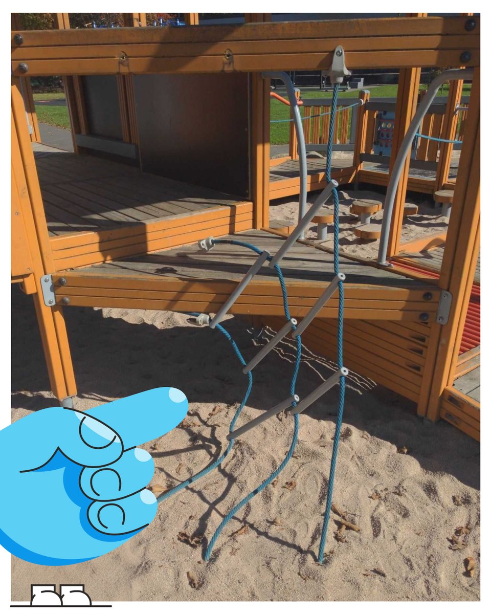 SnapSendSolve's tweet photo. Snapped rope. Loose rung. Ladder that's seen better days. Playground equipment takes a beating from years of climbing, swinging, and general kid chaos 🤪

If you spot damage like this at your local playground, it's worth Snapping.

#PlaygroundSafety #WhatToSnap #CommunitySpaces https://t.co/Wx9PaXUjap