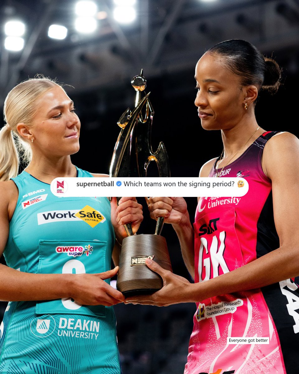 SuperNetball's tweet photo. Next season's top three? 🤔 https://t.co/UtgJrD2IxC