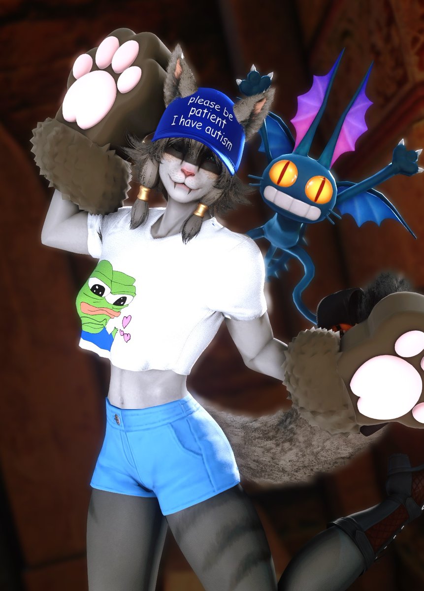 AutisticWeeaboo's tweet photo. my raccoongar says HENLO!!!!! #meowdy #hrothtober https://t.co/m7KQqtAa9h