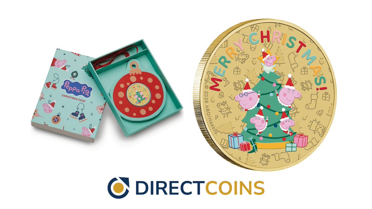 DirectCoins's tweet photo. Some collectors start at four years old.

Peppa Pig Merry Christmas 2026 Collector Coin, in a Christmas themed box and ready to give. Mintage of 5,000.

$22 AUD at time of posting.

Direct Coins. Authorised distributor for The Perth Mint. https://t.co/CqtxFgfh9H