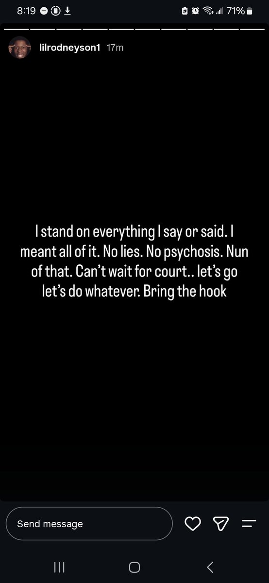 reggienotrodney's tweet photo. Reggie posted a new update standing firmly by his previous statements, emphasizing that everything he said is completely true. He dismissed any claims of lies or psychosis, adding that he is ready for court and looks forward to taking things all the way. ⚖️💥💯 https://t.co/tg8AdSnYnQ