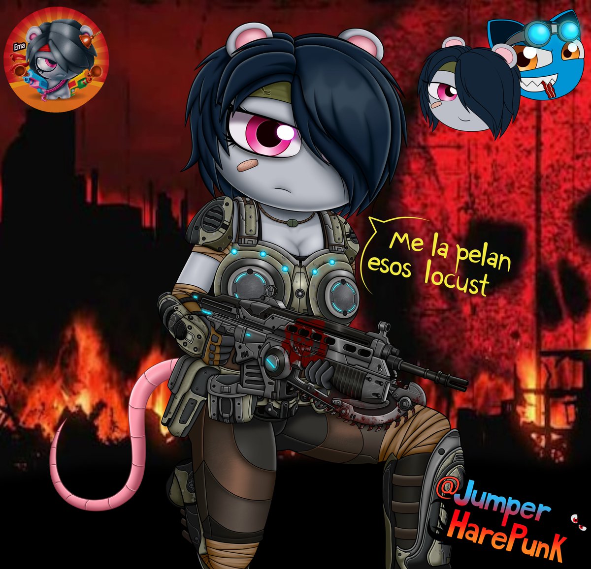 Jumper_HarePunk's tweet photo. Funki Punky Ema
Ema cosplay Samantha Byrne
Gears Of War E-Day ⚙💀
#GearsofWar #GearsofwarEDay #Fanart #FunkiPunky #Ema https://t.co/pkhYGTnB8r