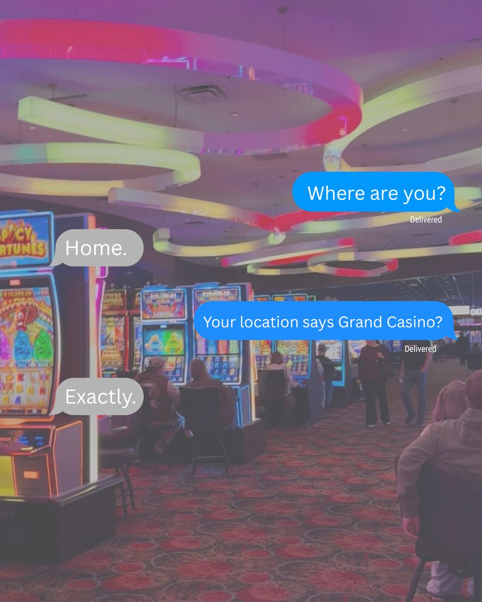 grandcasinoMN's tweet photo. There’s no place like home. 😉😎
It's where you're meant to be! 💙
#Trend #Casino #NoPlaceLikeHome #Minnesota #UpNorth #GrandCasino #GrandCasinoMN https://t.co/C7U2krCfY7