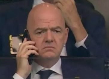 _torgbejohn's tweet photo. Gianni Infantino has called the Benin coach and the referees to follow the script. 
Messi needs to score and win at all cost https://t.co/8uJyavoYyK