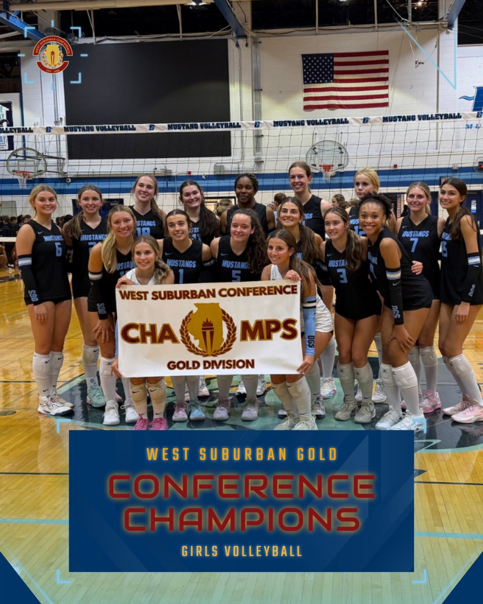DGSSports's tweet photo. ๐ WSC GOLD CHAMPIONS! ๐
Congratulations to our Girls Volleyball team on a big win over Willowbrook and clinching the WSC Gold Conference Championship! ๐ฅ๐
Way to go, Mustangs!
@dgsvball
#DGSPride #SouthsideStrong #WSCGold #GoMustangs https://t.co/VQMm1PxqQv