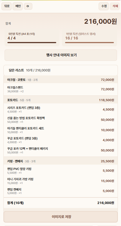 conditionanjo's tweet photo. #RT 해주시면 감사고 안해주셔도 되고

🌐https://t.co/GGhflfNpf3
❗팝업/콜카 굿즈 계산 사이트를 운영 중
❗로그인은 그냥 자기 리스트 보기 위한 용이라 찾기 불가 개인정보 수집은 하지 않음
❗굿즈 개수가 많아서 헷갈리는 팝업/콜카는 요청시 제작가능
❗특전 계산/사진 보기/리스트 저장 가능 https://t.co/aocdpRIYsk